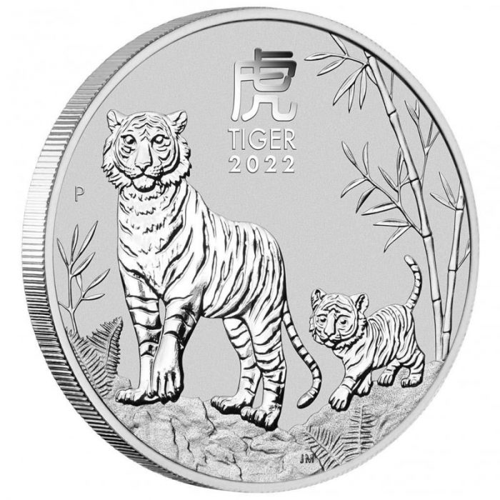 Moneda de Plata 50 Céntimos Australia 2022 - Año del Tigre BU - Imagen 2