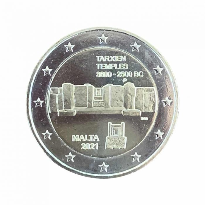 2 euroa 2021 Malta - Tarshienin temppeli - Image 2