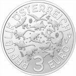 Цветная серия Динозавры 3 евро Австрия 2021 - Аргентинозавр — изображение 2