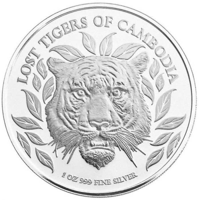 3,000 riel Silver Coin Cambodia 2022 - Lost Tigers of Cambodia - Image 1