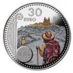 Серебряная монета 30 евро Испания 2021 - Год Хакобео Сантьяго-де-Компостела