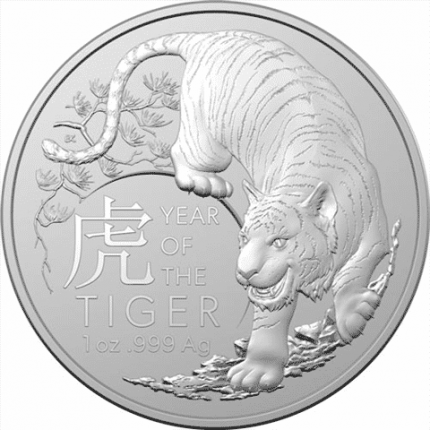 1 Australian Dollar Silver Coin 2022 - Year of the Tiger (Royal Australian Mint)
