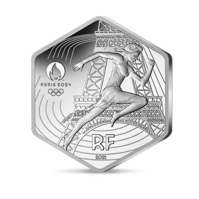 Moneda Plata 10 Euro Francia 2021 - Juegos Olímpicos Paris 2024 - Imagen 1