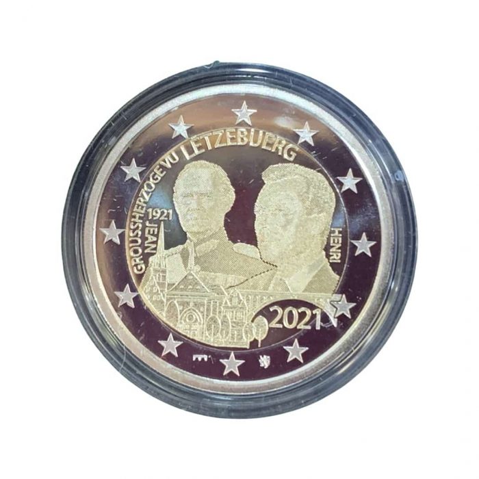 Люкс2021Пруф-21-1 Комплект двухъевровых монет Люксембург 2019-2021 PROOF — изображение 7