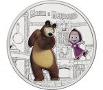Цветная монета 25 рублей Россия 2021 Мультфильмы - Маша и Медведь — изображение 3
