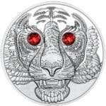 Серебряная монета 20 евро Австрия 2022 - Тигр