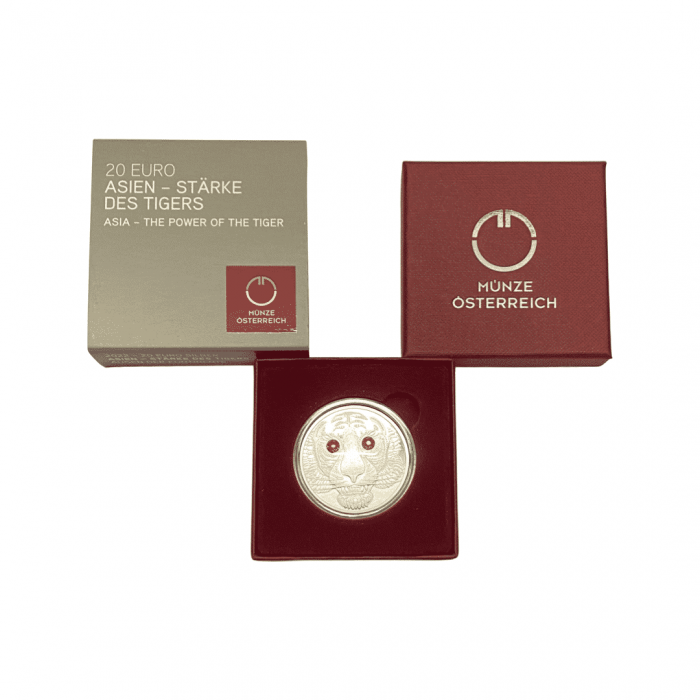 20-eurone hõbemünt Austria 2022 – Tiiger - Image 3