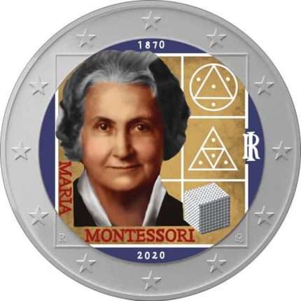 2-eurone värviline münt Itaalia 2020 – Maria Montessori 150. sünniaastapäev