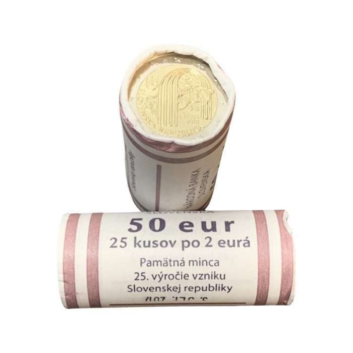 Ролл 2 евро Словакия 2018 - 25 лет Словацкой Республике — изображение 1
