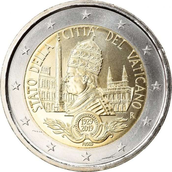 2 eurot 2019 Vatikan – Vatikani riigi asutamise 90. aastapäev PROOF - Image 2