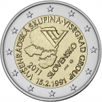 Ролл 2 евро Словакия 2011 - 20 лет формирования Вишеградской группы — изображение 2