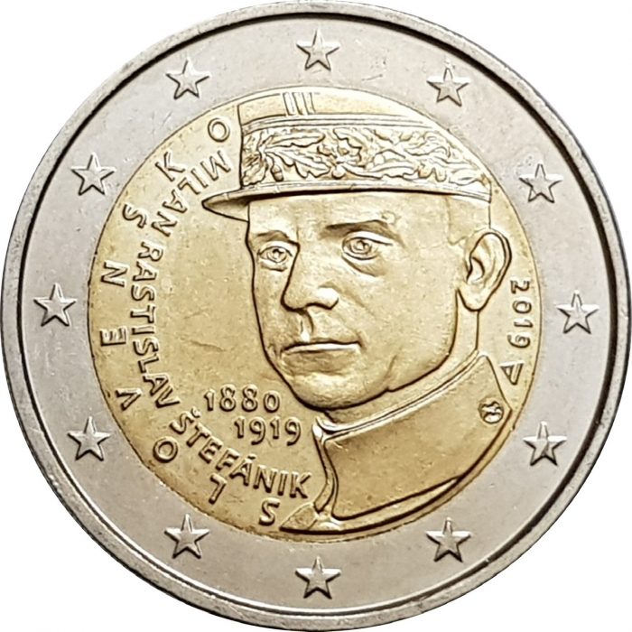Stefanik 2019 Rull 2 eurot Slovakkia 2019 – 100 aastat Milan Stefaniku surmast - Image 2