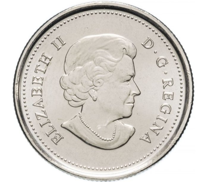 Moneda de color 25 centavos Canadá 2015 - 50 Aniversario de la Bandera Nacional Canadiense - Imagen 2