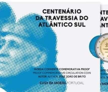 2 euro 2022 Portugal - 100th anniversary of the first South Atlantic air crossing PROOF
