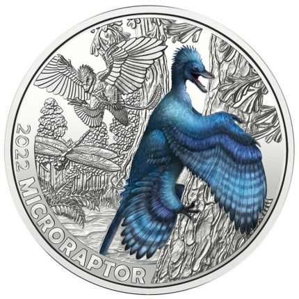 Värviline münt 3 eurot Austria 2022 - Microraptor