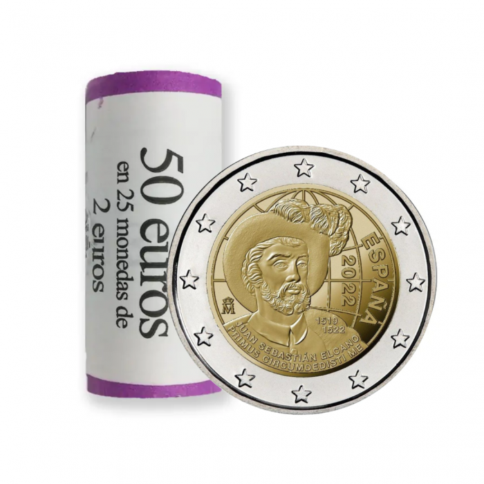 Rulla 2 euroa Espanja 2022 - 500 vuotta ensimmäisestä maailmanympärimatkasta - Image 1