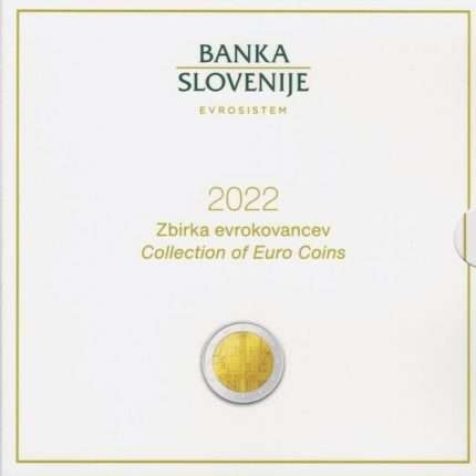 Банковский набор евро монет Словения 2022 PROOF + 2 евро + 3 евро