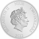 Moneta d'Argento 2$ Niue 2022 - Anno della Tigre - immagine 2