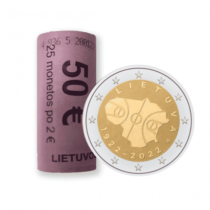 Roll 2 euro Lithuania 2022 - 100th anniversary of basketball in Lithuania