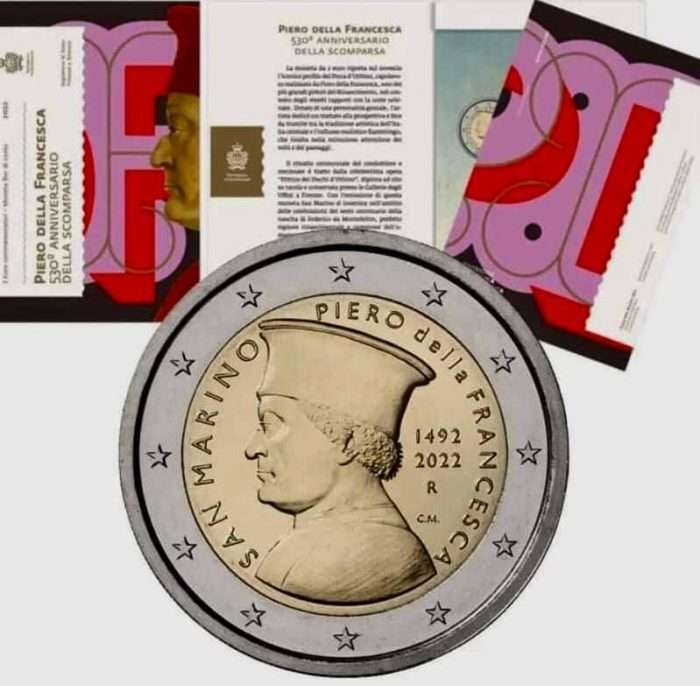 2 euro San Marino 2022 - 530th anniversary of the death of Piero Della Francesca - Image 1
