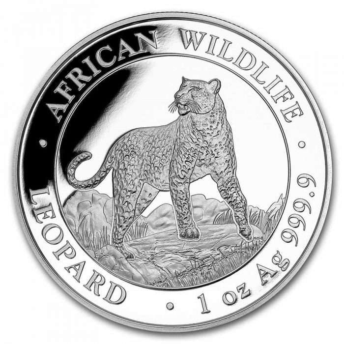 Moneda de plata 100 chelines Somalia 2022 - Leopardo - Imagen 1