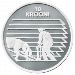 10 kruunun hopearaha 1998 Viro - Viron tasavallan 80 vuotta