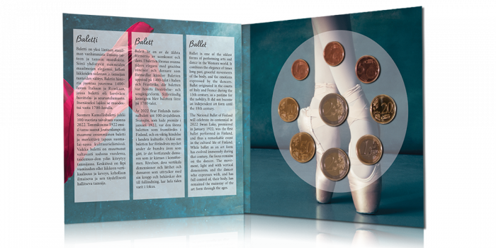 FIN 2022 BU conjunto 2 Cartera bancaria monedas euro 2022 Finlandia BU + 2 euro - Imagen 2