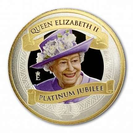 Hõbemünt 1$ Uus-Meremaa 2022 – Tema Majesteedi kuninganna Elizabeth II plaatina juubel