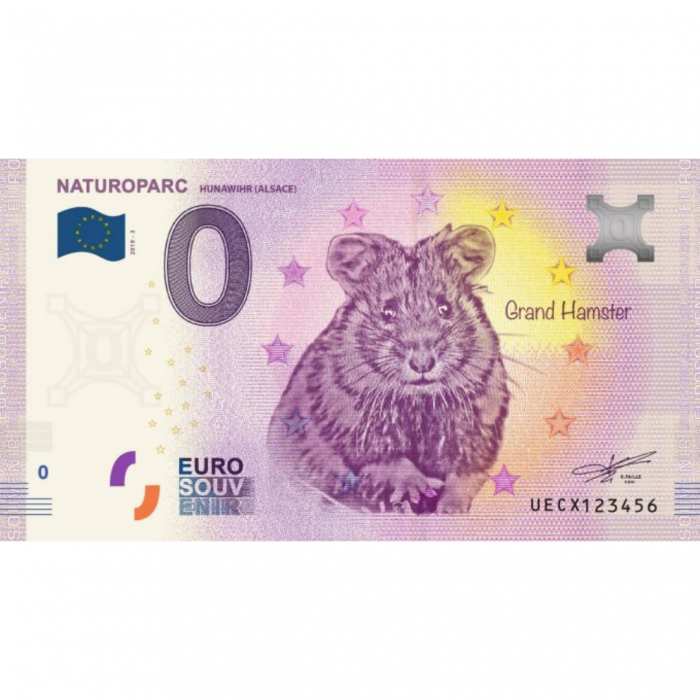 0 euros Francia 2019 - NaturoPark: Hamster - Imagen 1