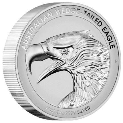 Серебряная монета 2$ Австралия 2022 – Клинохвостый орёл PROOF 2 oz
