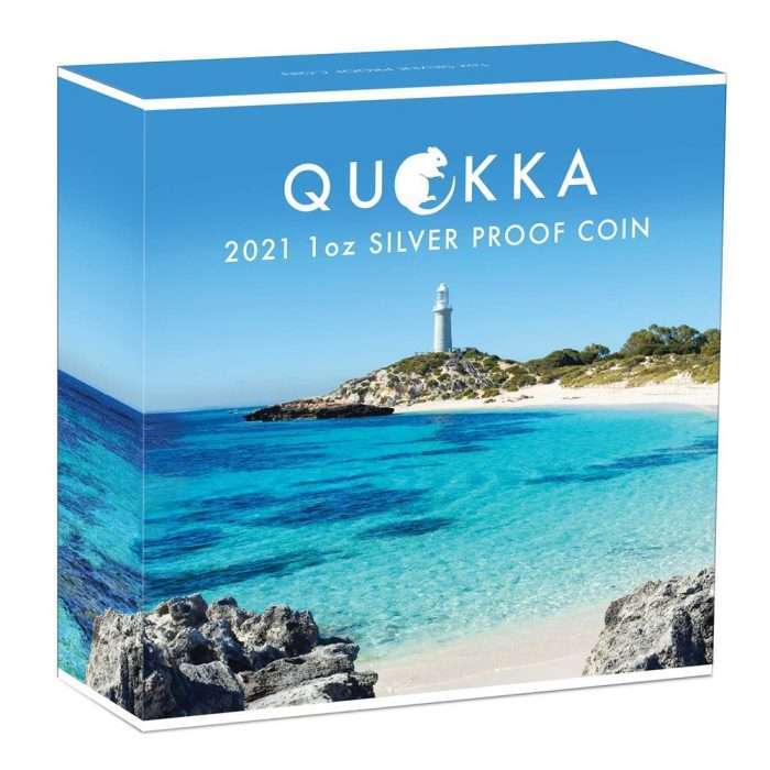 Moneda de plata coloreada 1$ Australia 2021 – Quokka PROOF 1 oz - Imagen 4