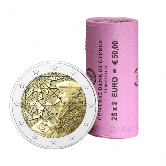 ROLLO 2 euros Chipre 2022 – 35 aniversario del programa Erasmus - Imagen 1