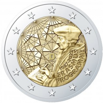ROLLO 2 euros Alemania 2022 – 35 aniversario del programa Erasmus (carta al azar)