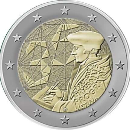 2 euroa Liettua 2022 - Erasmus-ohjelman 35 vuotta