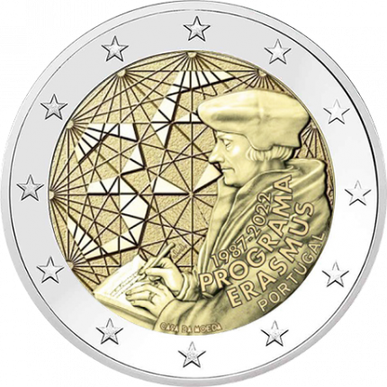 2 euro Portugal 2022 - 35th anniversary of the Erasmus program