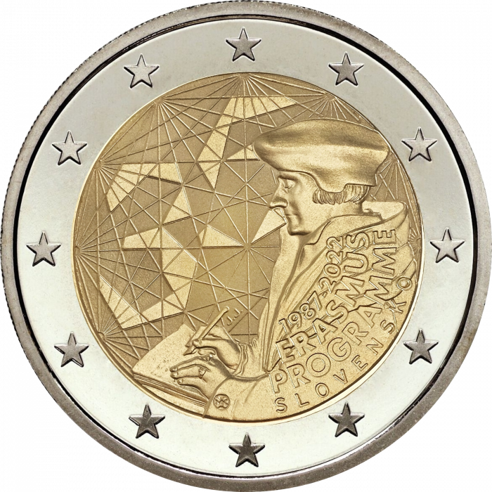 ROLLO 2 euros Eslovaquia 2022 – 35 aniversario del programa Erasmus - Imagen 2