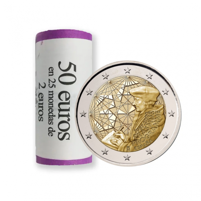 Erasmus Spain ROLL ROLL 2 euro Spain 2022 – 35th anniversary of the Erasmus program - Image 1