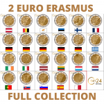 ПОЛНАЯ КОЛЛЕКЦИЯ 2 евро 2022 - 35-летие программы Erasmus (23 монеты)
