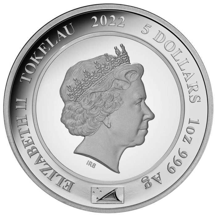 Moneda de Plata de 5$ Tokelau 2022 – Acceso al Trono de Su Majestad la Reina Isabel II en 1952 - Imagen 2