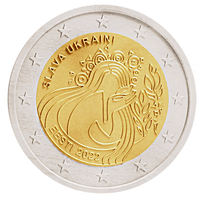 2022 EE ua BU 2 2 euros Estonia 2022 - Ucrania y Libertad BU - Imagen 3