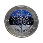 Colored coin 2 euro Estonia 2020 - 100th anniversary of the Tartu Peace Treaty