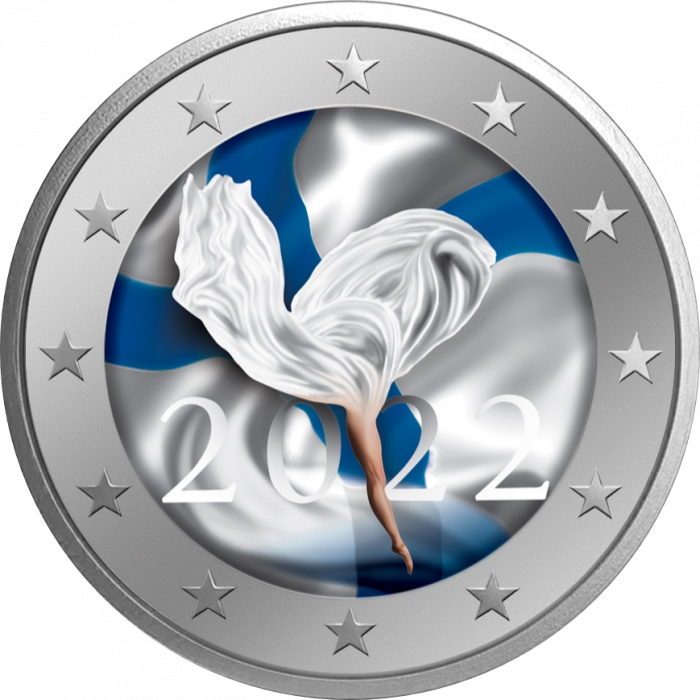 Moneda 2 euro color Finlandia 2022 - Ballet - Imagen 1