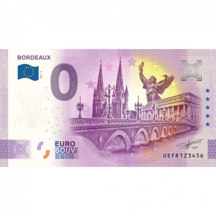 0 euros Francia 2022 – Ciudad de Burdeos - Imagen 1