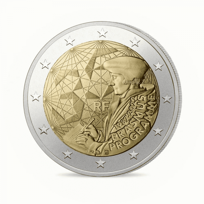 Erasmus France 2 euro France 2022 - 35th anniversary of the Erasmus program PROOF - Image 2