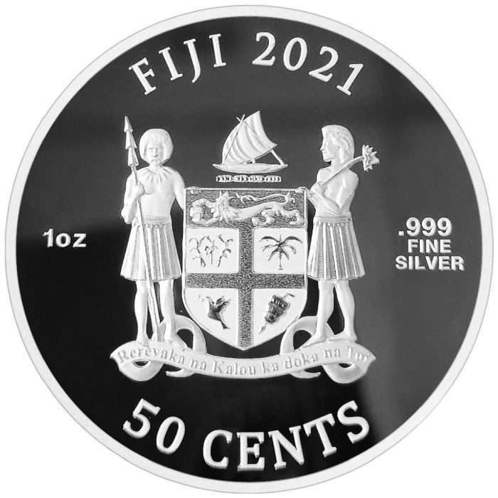Hõbemünt 50 senti Fidži 2021 – Kassid - Image 2