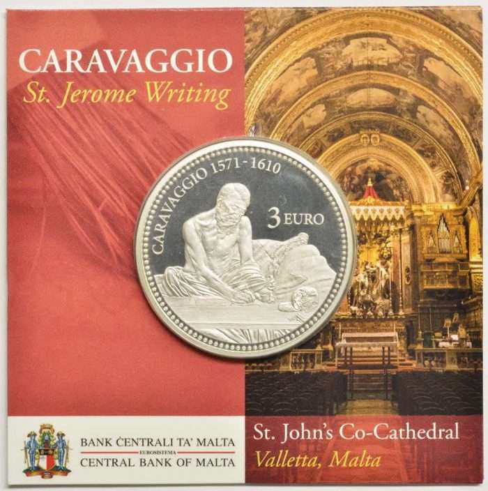 3 euros Malta 2022 - San Jerónimo escribiendo - Imagen 3