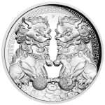 Серебряная монета $1 Австралия 2020 - Львы-стражи