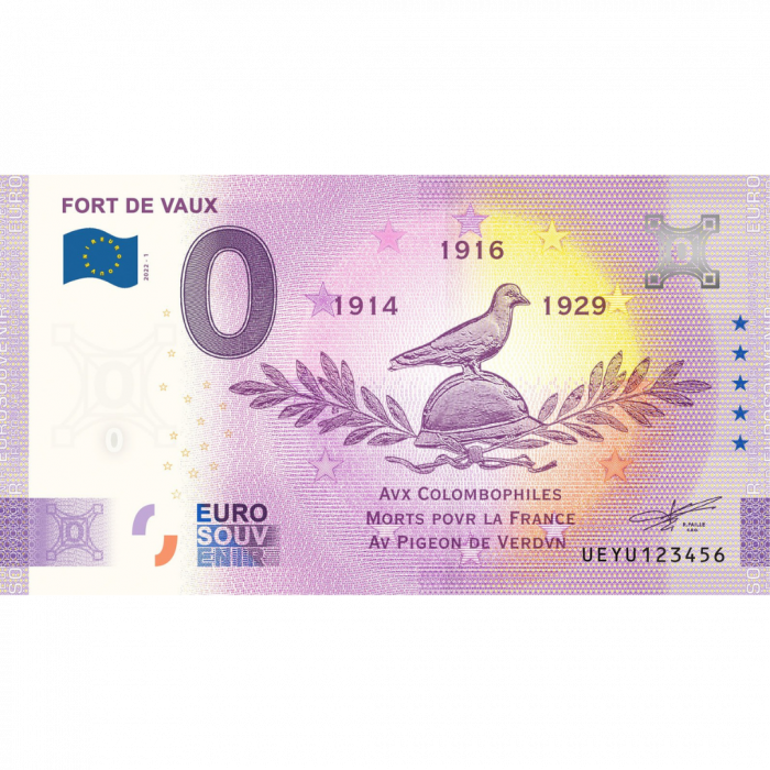 0 euros Francia 2022 - Fort de Vaux - Imagen 1