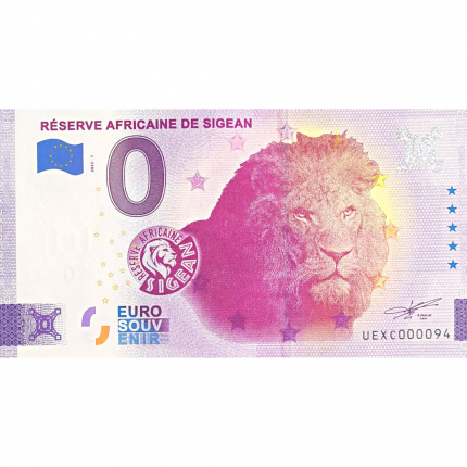 0 euro France 2022 - Reserve Africaine de Sigean