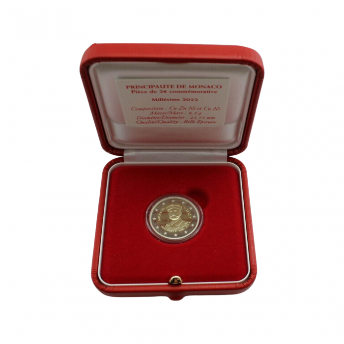 2 euros Mónaco 2022 - Centenario de la muerte del Príncipe Alberto I de Mónaco - Imagen 2